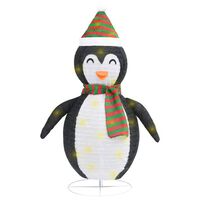 vidaXL Dekorativ pingvin med LED lyxigt tyg 60 cm