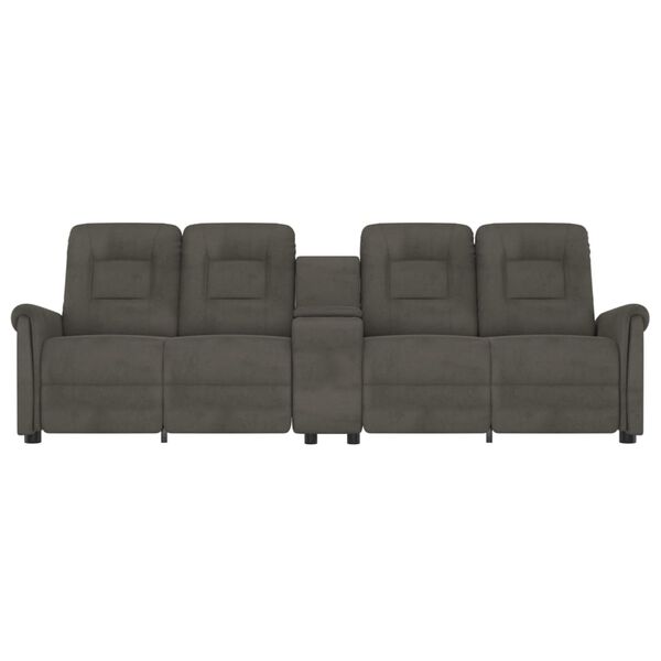 vidaXL Massagefåtölj med kopphållare 4-sits mörkgrå