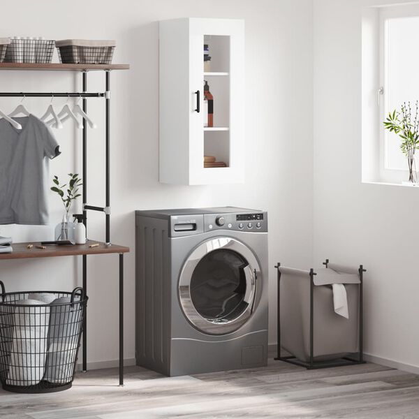 vidaXL V&auml;ggsk&aring;p vit 34,5x34x90 cm