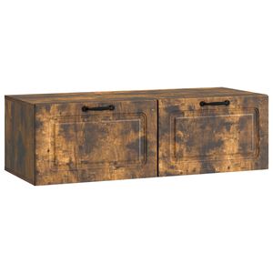 vidaXL V&auml;ggmonterad TV-b&auml;nk R&ouml;kt ek 98 x 41 x 30 cm Konstruerat tr&auml;