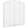 vidaXL Gabion b&aring;gformad 200x30x200/220 cm galvaniserat j&auml;rn