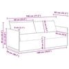 vidaXL Soffa 2 pcs Kr&auml;m 196 x 82 x 85 cm tyg