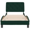 vidaXL Bed Frame without Mattress Dark Green 90x190 cm Velvet