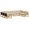 vidaXL Utomhussoffset 9 st Vit och Beige