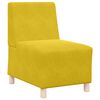 vidaXL Modulsofa utan armst&ouml;d 3 pcs Gul 55 x 74 x 82 cm Sammet