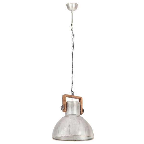 vidaXL Hänglampa industriell vintage 25 W silver rund 40 cm E27