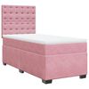 vidaXL Rams&auml;ng med madrass rosa 90x190 cm sammet