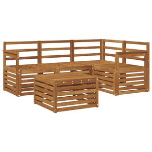 vidaXL Utomhussoffset 5 pcs Naturf&auml;rg