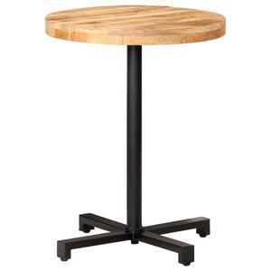 vidaXL Caf&eacute;bord runt &Oslash;60x75 cm grovt mangotr&auml;