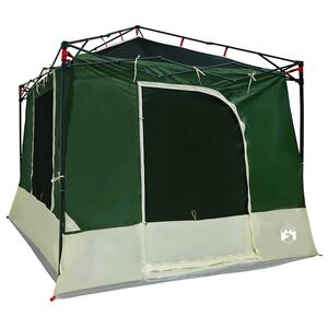 vidaXL Innert&auml;lt med tak med lagring Gr&ouml;n 290 x 288 x 234 cm taffeta