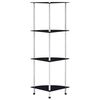 vidaXL Hylla 4 hyllplan svart 30x30x100 cm h&auml;rdat glas