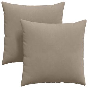 vidaXL Sofakuddar 2 pcs Taupe 80 x 80 cm tyg