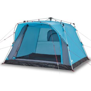 vidaXL Campingt&auml;lt 4 personer bl&aring; snabbrest