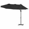 vidaXL Trädgårdskantileverparasol Svart 372 x 198 x 243 cm
