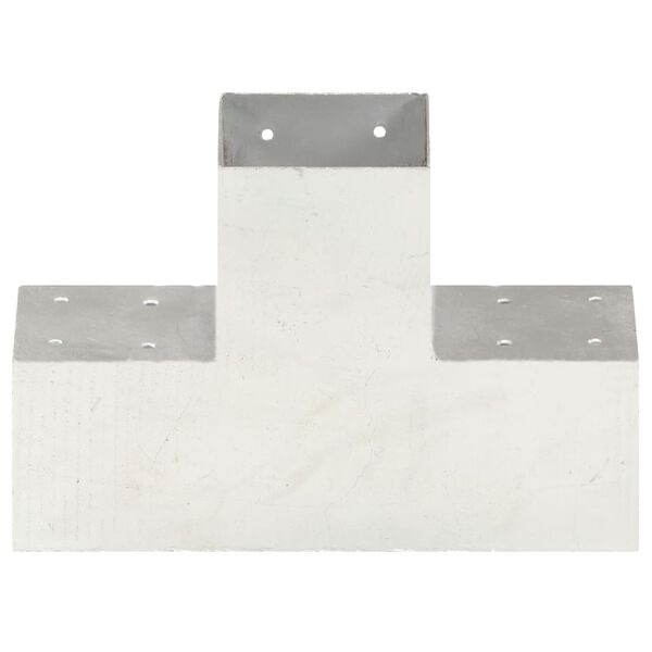 vidaXL Stolpbeslag X-form galvaniserad metall 101x101 mm