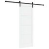 vidaXL Skjutd&ouml;rr 78 x 202 cm Konstruerat tr&auml; Vit och svart