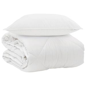 vidaXL &Aring;ret runt duvet med kudde 2 pcs Vit Mikrofiber