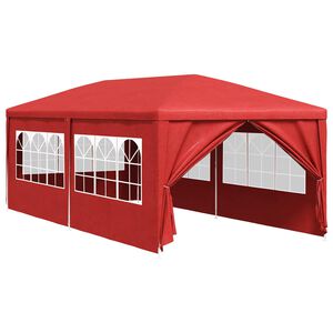 vidaXL Partyt&auml;lt 600 x 300 x 255 cm R&ouml;d PE och st&aring;l