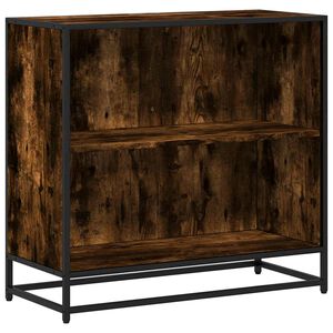 vidaXL Bokhylla r&ouml;kf&auml;rgad ek 80,5x35x76 cm konstruerat tr&auml;