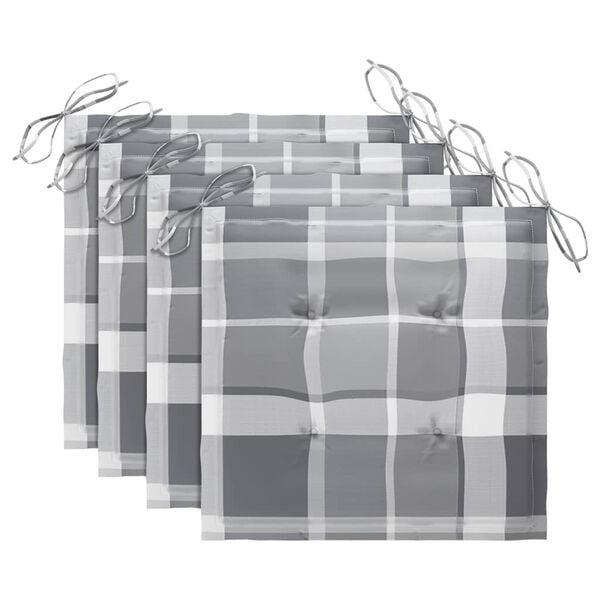 vidaXL Trädgårdsstolar med dynor 3 st massivt akaciaträ