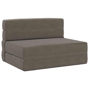 vidaXL F&auml;llbar Soffbed Ljusgr&aring; 70 x 72 x 60 cm Tyg