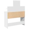 vidaXL Sminkbord med LED vit 100x40x130 cm