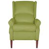 vidaXL Massagefåtölj ljusgrön sammet