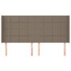 vidaXL S&auml;nggavel med kanter taupe 183x16x118/128 cm tyg