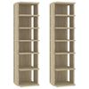 vidaXL Skohyllor 2 st sonoma-ek 27,5x27x102 cm