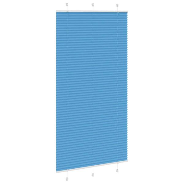 vidaXL Plisserad persienn bl&aring; 105x200 cm tyg bredd 104,4cm polyester