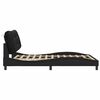 vidaXL Bed Frame without Mattress "Hvar" Black 140x190 cm Faux Leather