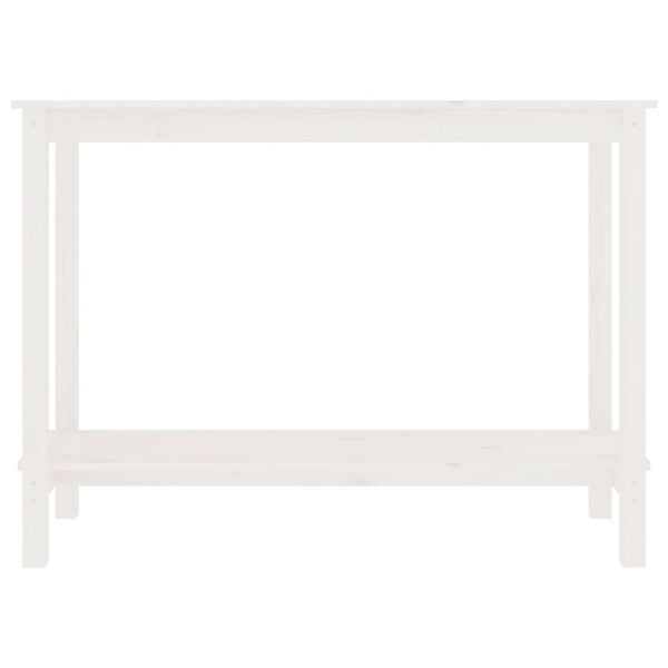 vidaXL Konsolbord vit 110x40x80 cm massiv furu
