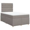 vidaXL Rams&auml;ng med madrass taupe 120x190 cm tyg