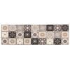 vidaXL K&ouml;ksmatta Gr&aring; och beige mosaik 150 x 45 cm 100% Polyamid