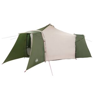 vidaXL Tipi T&auml;lt med tak med lagring Gr&ouml;n 492 x 492 x 275 cm taffeta