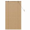 vidaXL Rullgardin med gardiner Brun 90 x 160 cm Bambu