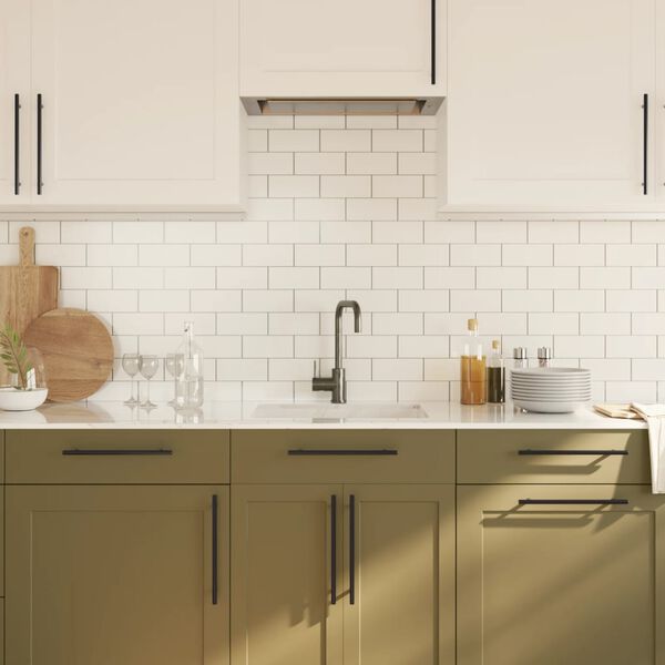 vidaXL Sk&aring;phandtag 20 st svart 224 mm rostfritt st&aring;l