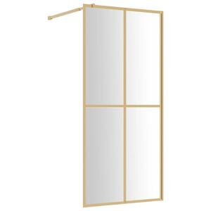 vidaXL Duschv&auml;gg med klart ESG-glas guld 80x195 cm