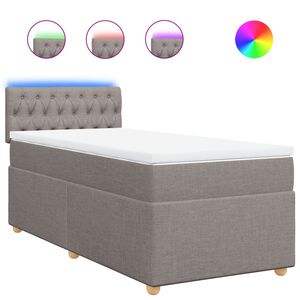 vidaXL Rams&auml;ng med madrass taupe 80x200 cm tyg