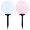 vidaXL Sollampa LED set 2 st sf&auml;riska 30 cm RGB