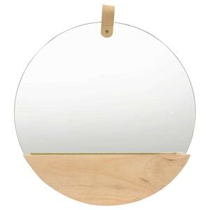 vidaXL V&auml;ggspegel massiv furu 35 cm