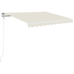 vidaXL Automatisk markis 350x250 cm gr&auml;ddvit