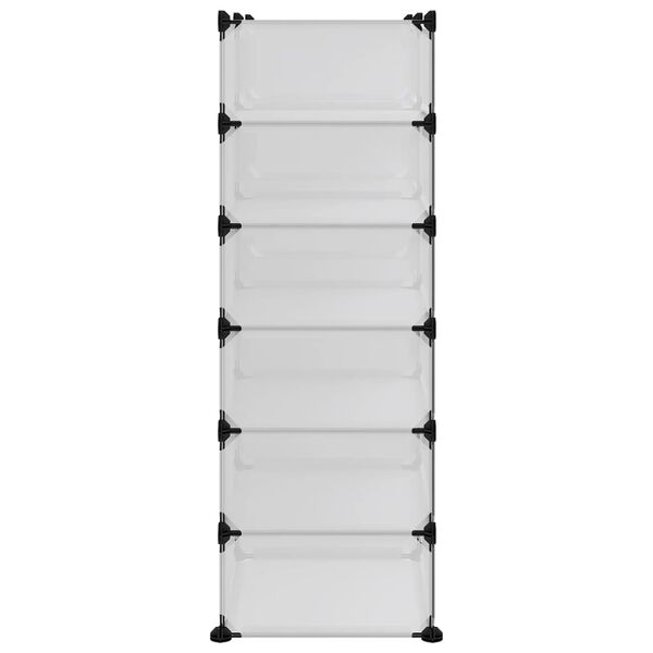 vidaXL Skohylla transparent 94,5x36,5x106 cm PP