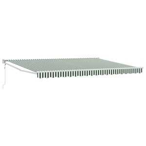 vidaXL Markis Gr&ouml;n och Vit 450 x 300 x 165 cm Polyester och metall