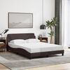 vidaXL Bed Frame "Dover" Dark Brown 140x200 cm Fabric