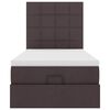 vidaXL Ottoman s&auml;ngram med madrass m&ouml;rkbrun 90x190 cm tyg