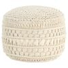 vidaXL Handgjord sittpuff makram&eacute; 45x30 cm bomull