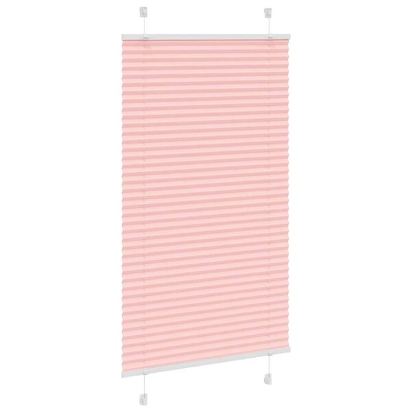 vidaXL Plisserad persienn rosa 80x150 cm tyg bredd 79,4 cm polyester