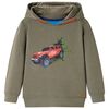 Tr&ouml;ja med huva f&ouml;r barn khaki 116