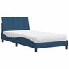 vidaXL Bed with Mattress "Hanko" Blue 100x200 cm Fabric